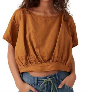 NWT FREE PEOPLE We The Free Cloud Nine Bubble Top Spiced Pecan S Small